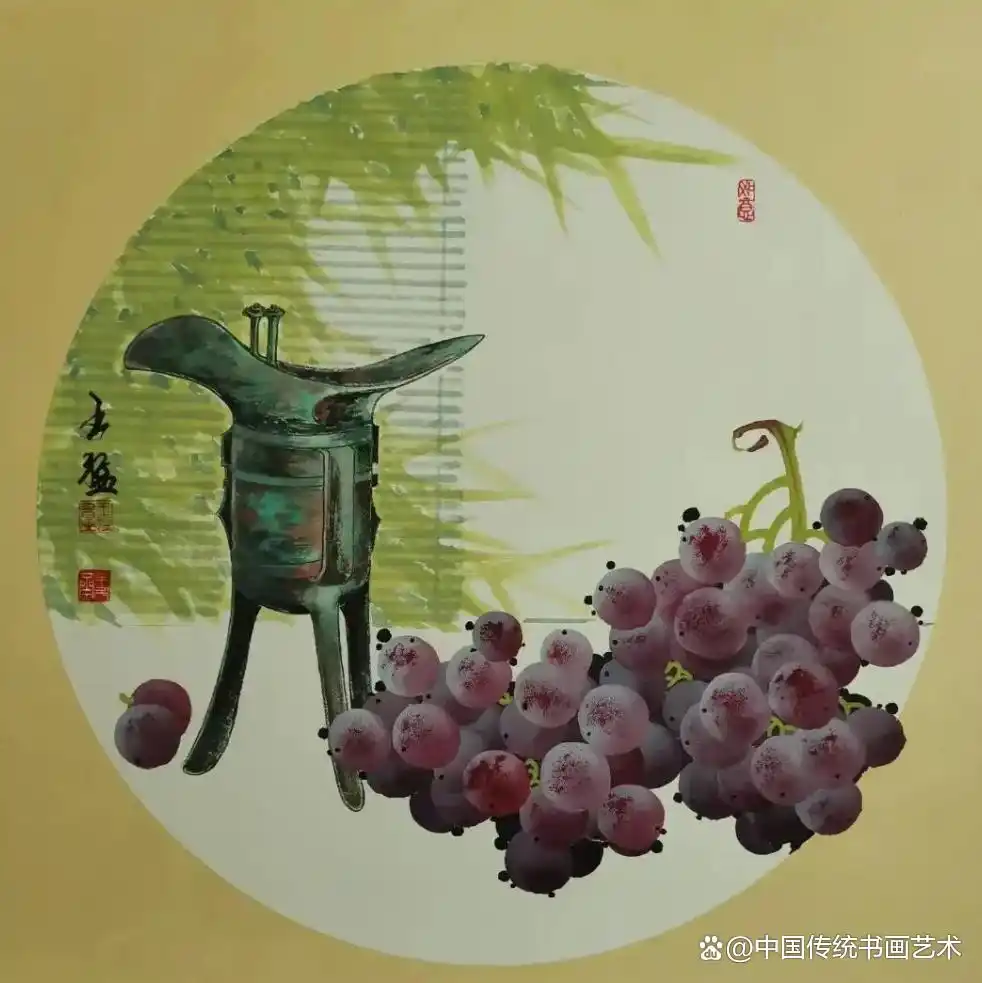 画家王猛葡萄画_葡萄国画作品_王猛葡萄画技法