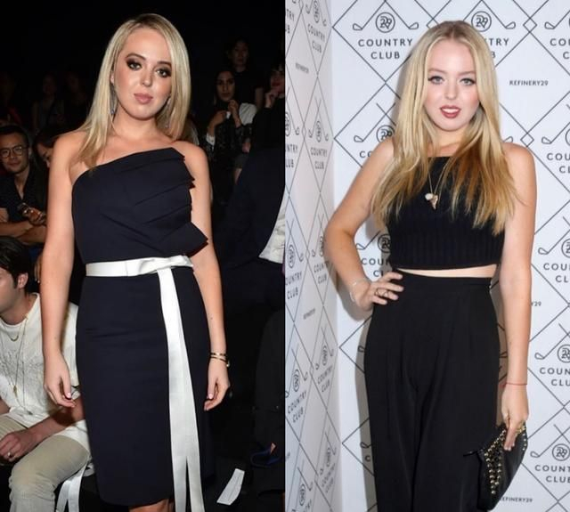 蒂芙尼·特朗普喜欢修身礼服,和伊万卡同框赢了?美貌名媛范儿