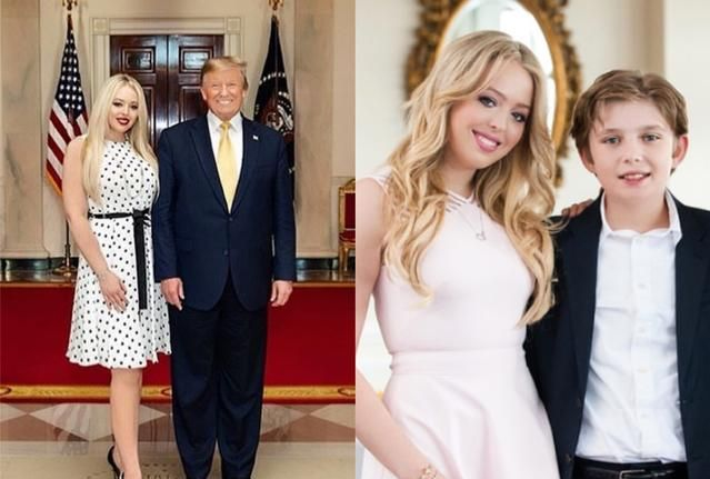 蒂芙尼·特朗普喜欢修身礼服,和伊万卡同框赢了?美貌名媛范儿