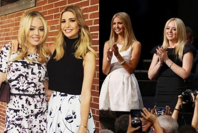 蒂芙尼·特朗普喜欢修身礼服,和伊万卡同框赢了?美貌名媛范儿